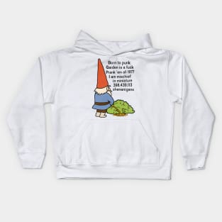 Born to Punk Garden Gnome Kids Hoodie